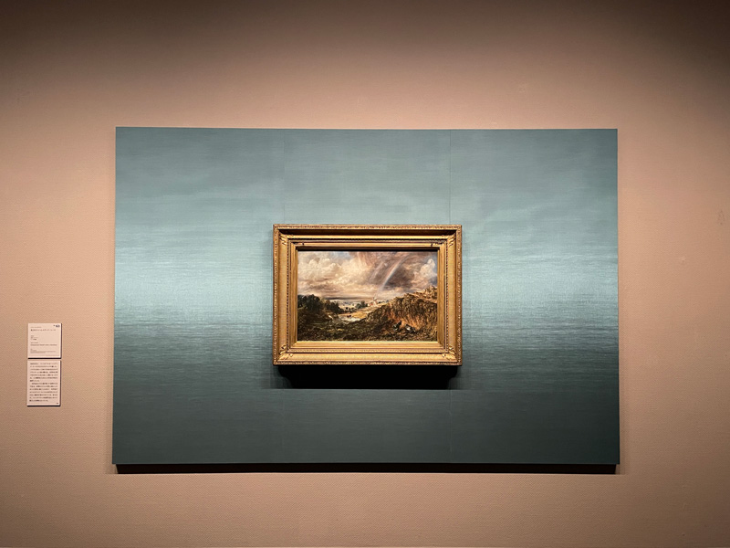 コンスタブル展で写真撮影OKな作品「虹が経つハムステッド・ヒース」（1836年）の写真