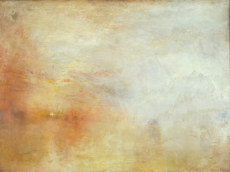 ジョゼフ・マロード・ウィリアム・ターナー《湖に沈む夕日》1840年頃　Photo: Tate