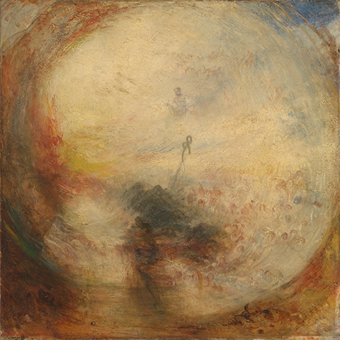 ジョゼフ・マロード・ウィリアム・ターナー 《光と色彩（ゲーテの理論）—大洪水の翌朝—創世記を書くモーセ》1843年出品Photo: Tate