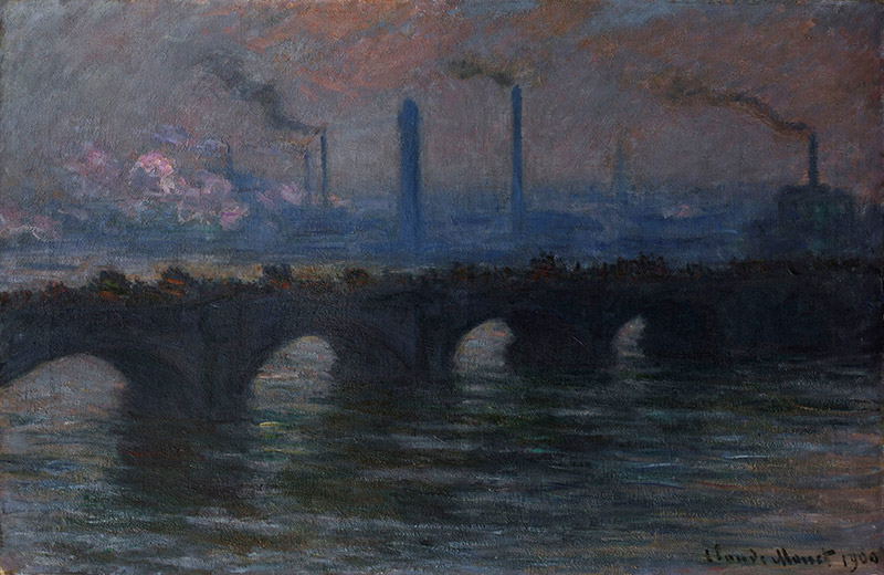《ウォータールー橋、曇り》1900年 油彩、カンヴァス65.0×100.0cm ヒュー・レイン・ギャラリー
Collection & image © Hugh Lane Gallery, Dublin