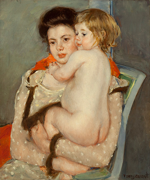 メアリー・カサット《裸の赤ん坊を抱くレーヌ・ルフェーヴル（母と子）》1902-03年　油彩、カンヴァス　ウスター美術館
Museum Purchase, 1909.15/Image courtesy of the Worcester Art Museum